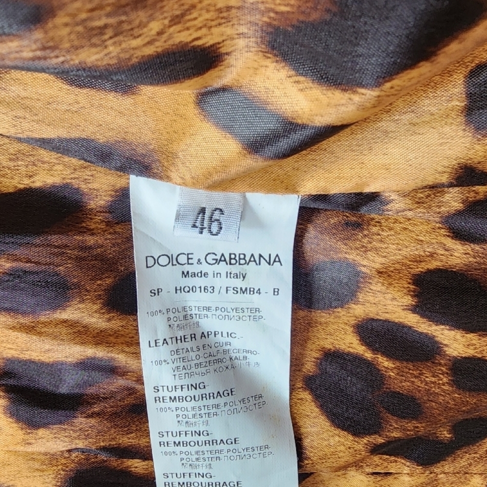 Size 46 - DOLCE & GABBANA Leopard Print Jacket - Picture 8 of 14